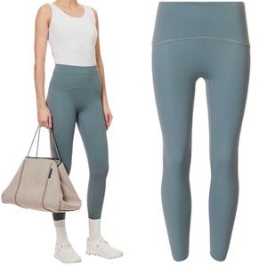 Spanx Booty Boost Active 7/8 Leggings Hazy Blue Gray High Waisted Rise S
